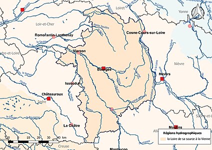 Le territoire du Cher est dans une région hydrographique.