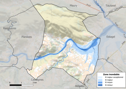 Carte des zones inondables.