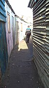 A well-worn path between shacks