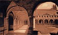 Le cloître près de la basilique vers 1925 (carte postale).