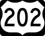 U.S. Route 202 marker