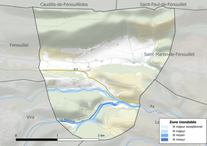 Carte des zones inondables.