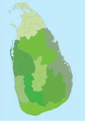 Map showing the location of හුරුළු වන රක්ෂිතය