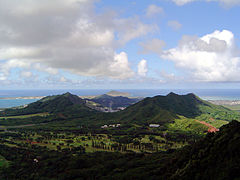 Pali Gap, Windward Coast, île d'Oahu, Hawaï