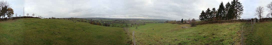 Panorama vanuit Sint-Jansrade over het land van Herve