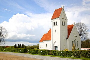 The church in Villingerød, Denmark.