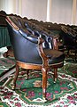 Rococo Revival Chair (c.1858), Vermont Statehouse, Montpelier, Vermont.