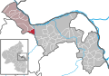 Localisation de Münster-Sarmsheim dans la Verbandsgemeide et dans l'arrondissement