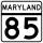 Maryland Route 85 marker