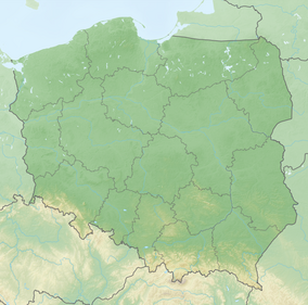 Kort der viser placeringen af Kampinos Nationalpark