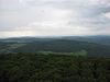 View from the viewing tower of the Pferdskopf of the Wolsküppel (centre) and Dorf Riedelbach (left)