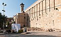 Installations pour la houppa au mur sud du Caveau des Patriarches (Hébron, Cisjordanie, 2016)