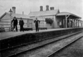 Lancefield Junction station platform and building, 1890