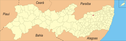 Location of Toritama in the State of Pernambuco