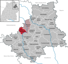 Untermünkheim - Localizazion