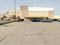 The exterior of the JCPenney department store at Castleton Square shopping mall