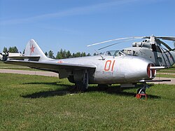 A monyinói repülőmúzeumban kiállított MiG-9