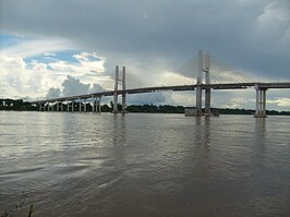 De burg Ponte Dom Affonso Felippe Gregory over de Tocantins verbindt de gemeenten Imperatriz (MA) en São Miguel do Tocantins (TO)