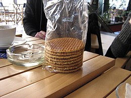 Stroopwafels wat in 'n winkel gekoop is