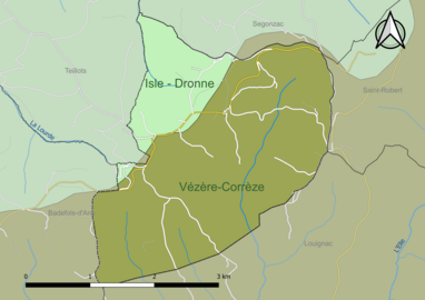 Carte en couleur présentant le(s) SAGE couvrant le territoire communal