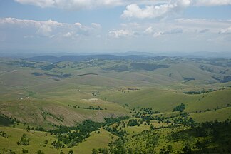 Blick auf die Landschaft des Zlatibor-Gebirges (vom Čigota, dem zweithöchsten Berg, aus gesehen)