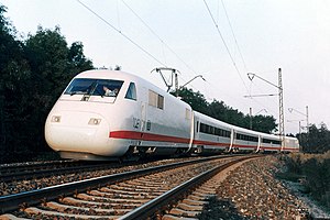 InterCityExperimental unterwegs bei München, 25. September 1985