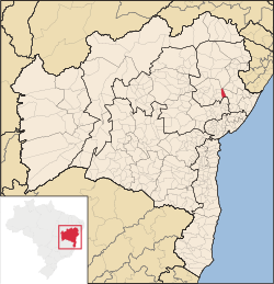 Location of Biritinga in Bahia