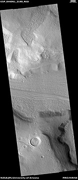 Lineated valley fill, as seen by HiRISE under HiWish program.