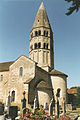 Kirche St-André in Saint-André-de-Bâgé, Chorhaupt, Querhaus, Vierungsturm von Südost