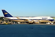 BOAC塗装が施されたボーイング747-400（G-BYGC)