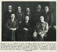 En 1936 à Varsovie lors de la réunion de la FAI avec Hadelin d'Oultremont, Godfrey Lowell Cabot, Bogdan Kwieciński…