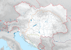 Mapa konturowa Austrii