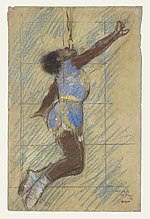 Edgar Degas, Señorita Lala en el Circo Fernando, 1879. Pastel sobre papel, 46,4 cm × 29,8 cm. Museo J. Paul Getty, Los Ángeles.