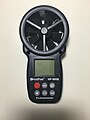 Hand-held digital anemometer o Byram anenometer.