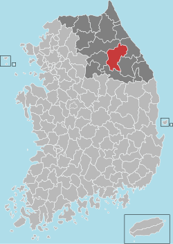 Location in South Korea