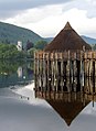 Crannog escocés, Loch Tay, Perthshire, Escocia.