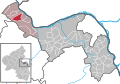 Localisation d'Oberheimbach dans la Verbandsgemeinde et dans l'arrondissement.