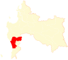 Location of the Cañete commune in Biobío Region