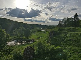 Uitzicht vanaf de burchtheuvel