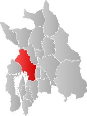 Position d’Oslo, par rapport au comté d’Akershus