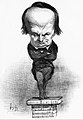 Victor Hugo dessiné par Honoré Daumier dans Le Charivari.