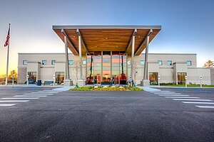 Kirtland Community College front entrance in Grayling, MI.