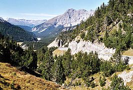 Landschap nabij de pashoogte