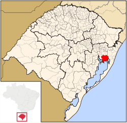 Location in Rio Grande do Sul