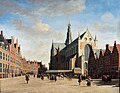 Gerrit Adriaensz Berckheyde, The Grote Markt in Haarlem with the Grote or St Bavokerk, seen from the West, 1696, Frans Hals Museum, Haarlem.