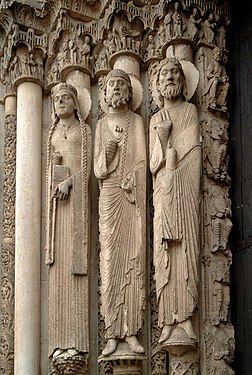 Chartres, embrazurofiguroj proks. 1150