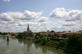 View of Langon and the Garonne