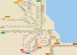 Skema rute yang dilayani Metra