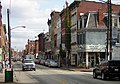 East Carson Street Historic District, buildings circa 1870s to 1900s, in the South Side Flats neighborhood of Pittsburgh, PA.