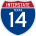 Interstate 14 marker